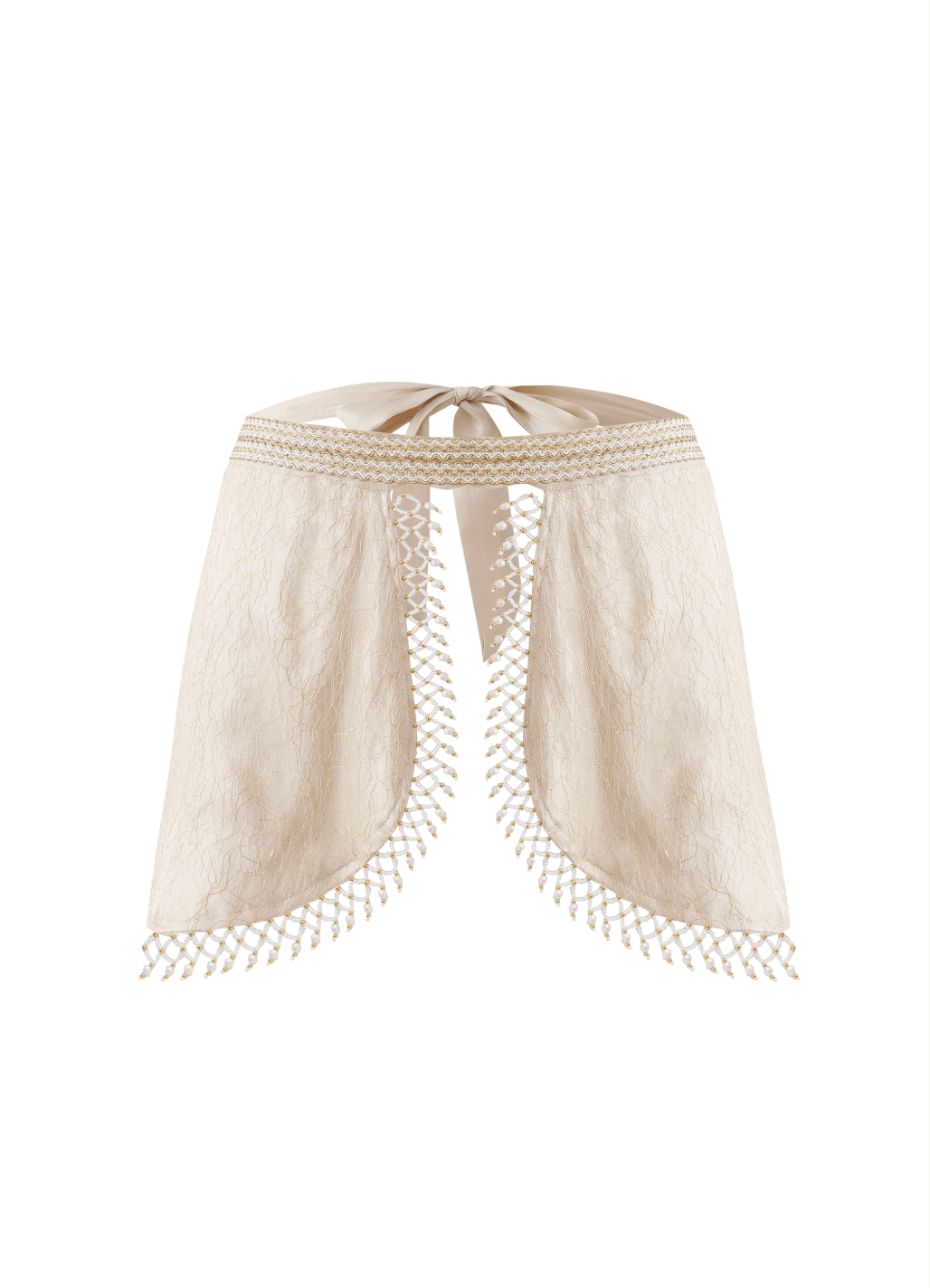 The Alectrona - White - Skirt features elegant handmade craftsmanship and a chic design, perfect for festival wear. Displayed on a white background.