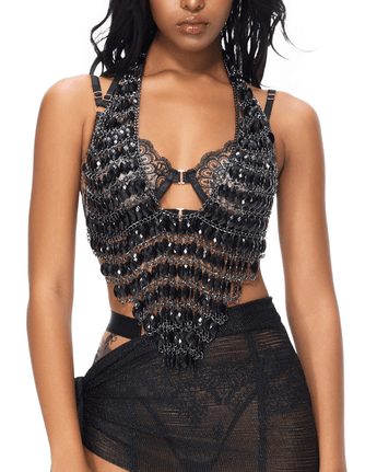 ASTRA- Black Gem Top - ChillFit Rave