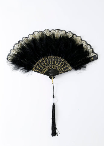Black Feather Fan - ChillFit Rave