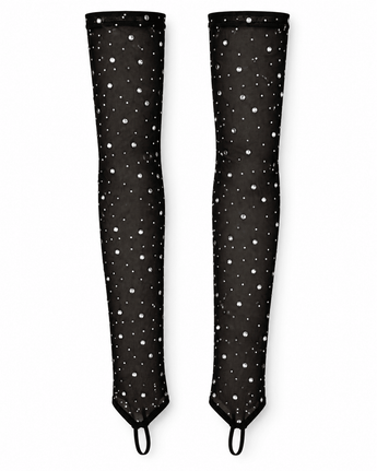 Black Sparkle Mesh Gloves - ChillFit Rave