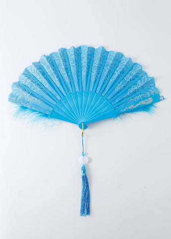 Blue Feather Fan - ChillFit Rave