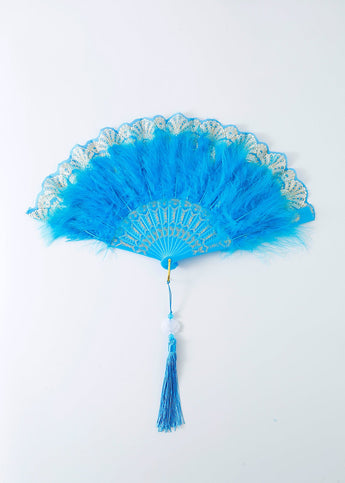 Blue Feather Fan - ChillFit Rave