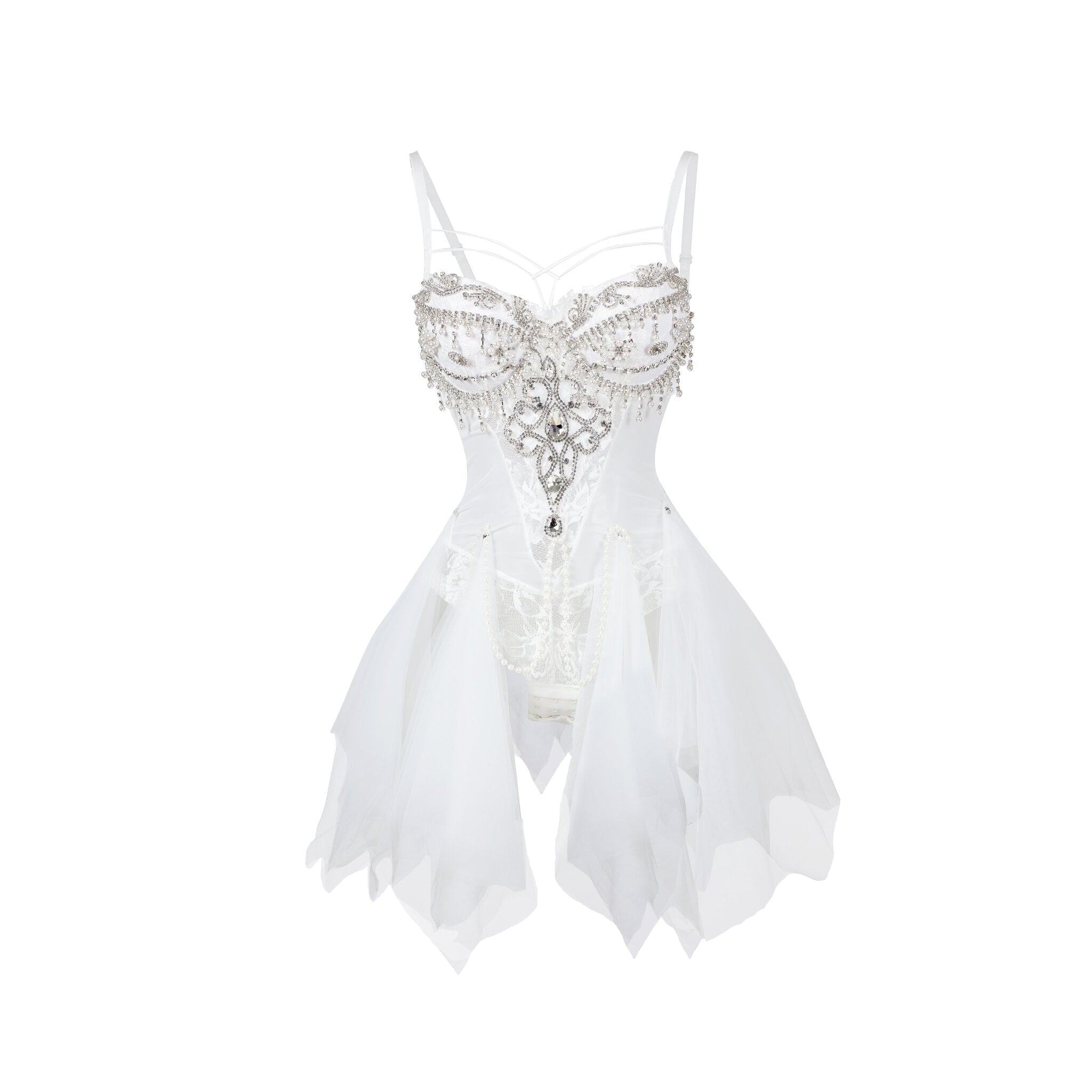 Dazzling Luna - White - Bodysuit - ChillFit Rave
