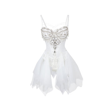 Dazzling Luna - White - Bodysuit - ChillFit Rave