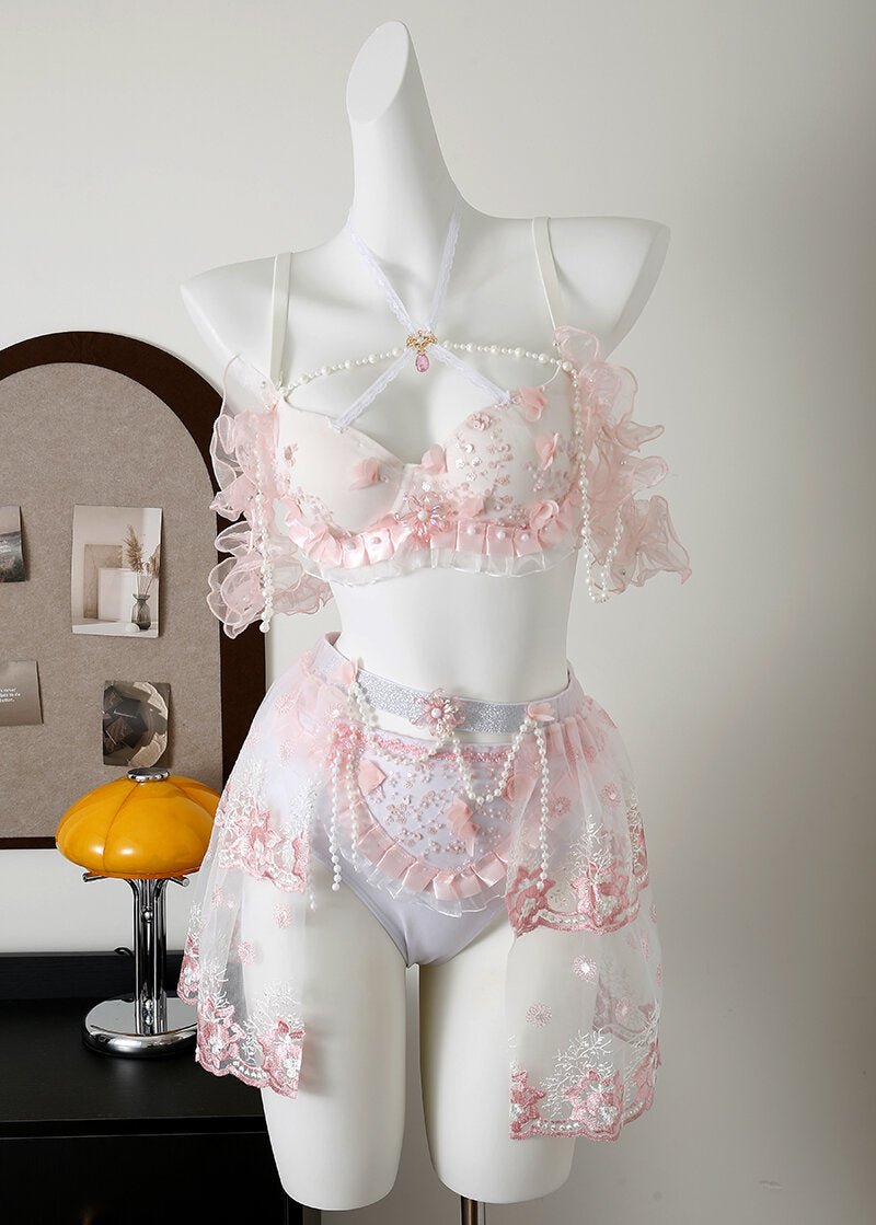 Fawna - Full Set - White/Pink - Chill Fit Rave