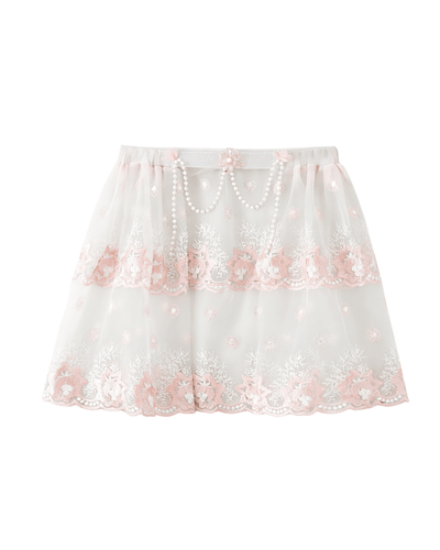 Fawna - White/Pink - Skirt