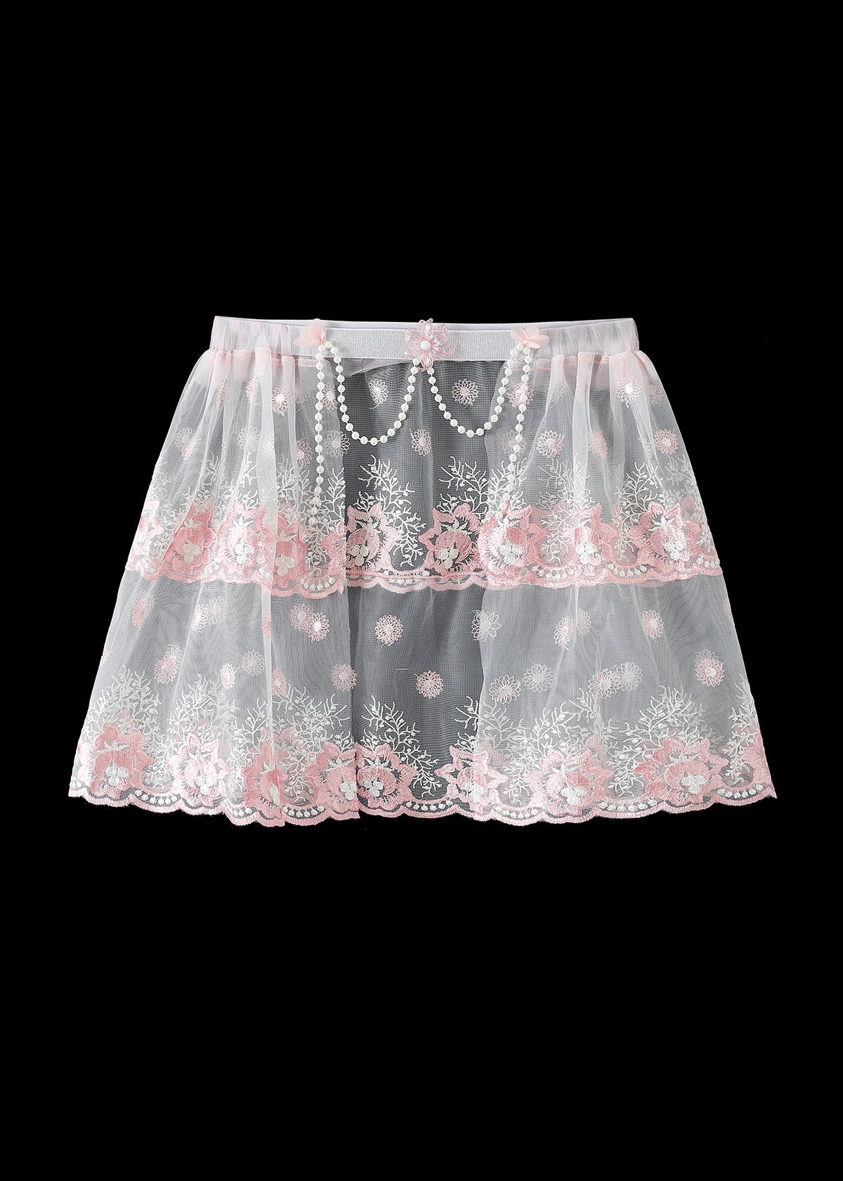 Fawna - White/Pink - Skirt - Chill Fit Rave