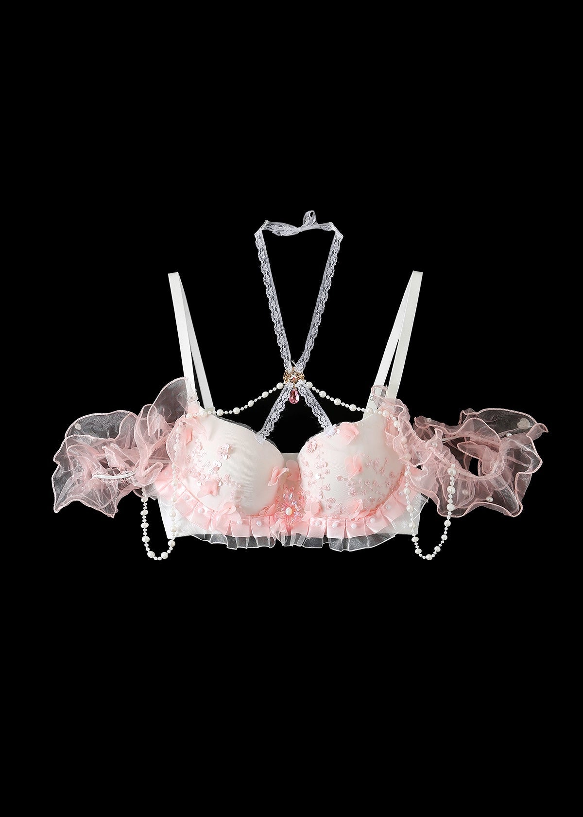 Fawna - White/Pink - Top - Chill Fit Rave