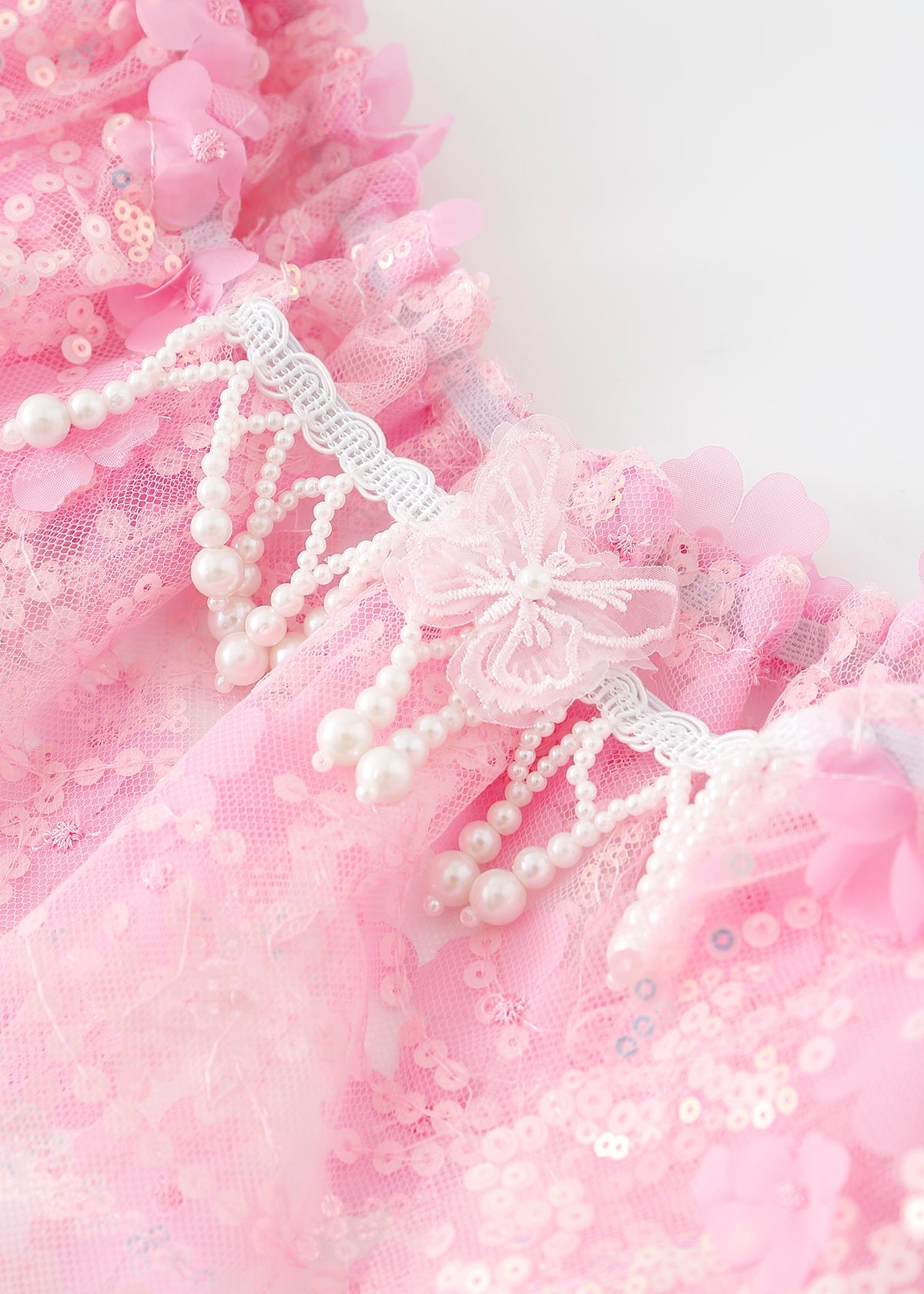 Floral Sequin Micro Skirt - Pink - ChillFit Rave