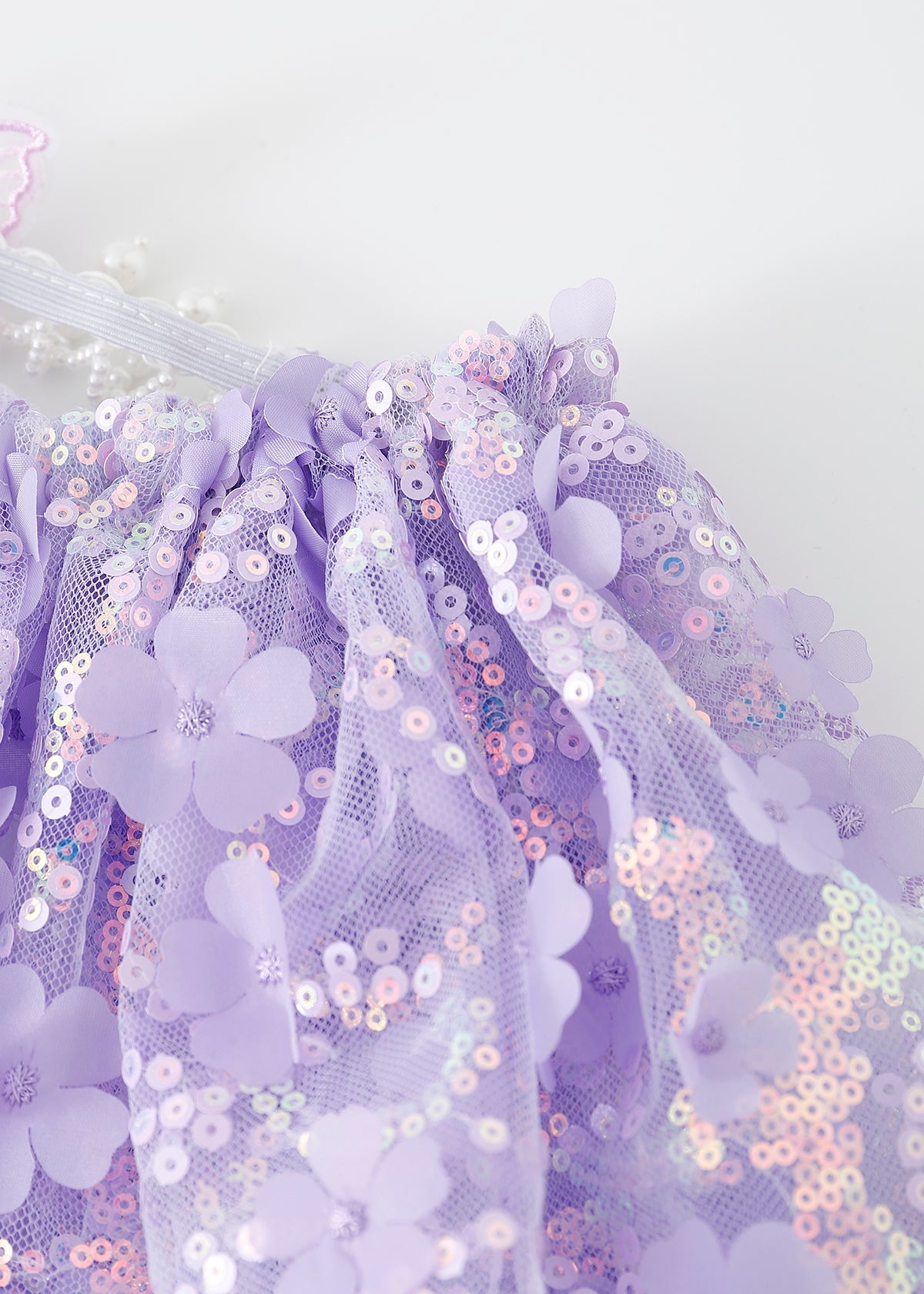 Floral Sequin Micro Skirt - Purple - ChillFit Rave
