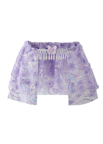 Floral Sequin Micro Skirt - Purple - ChillFit Rave