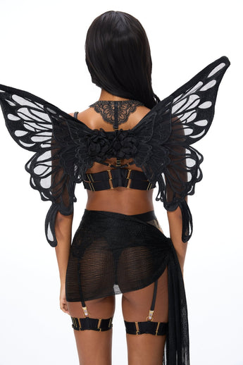 Gaia Fairy Wings- Black - ChillFit Rave