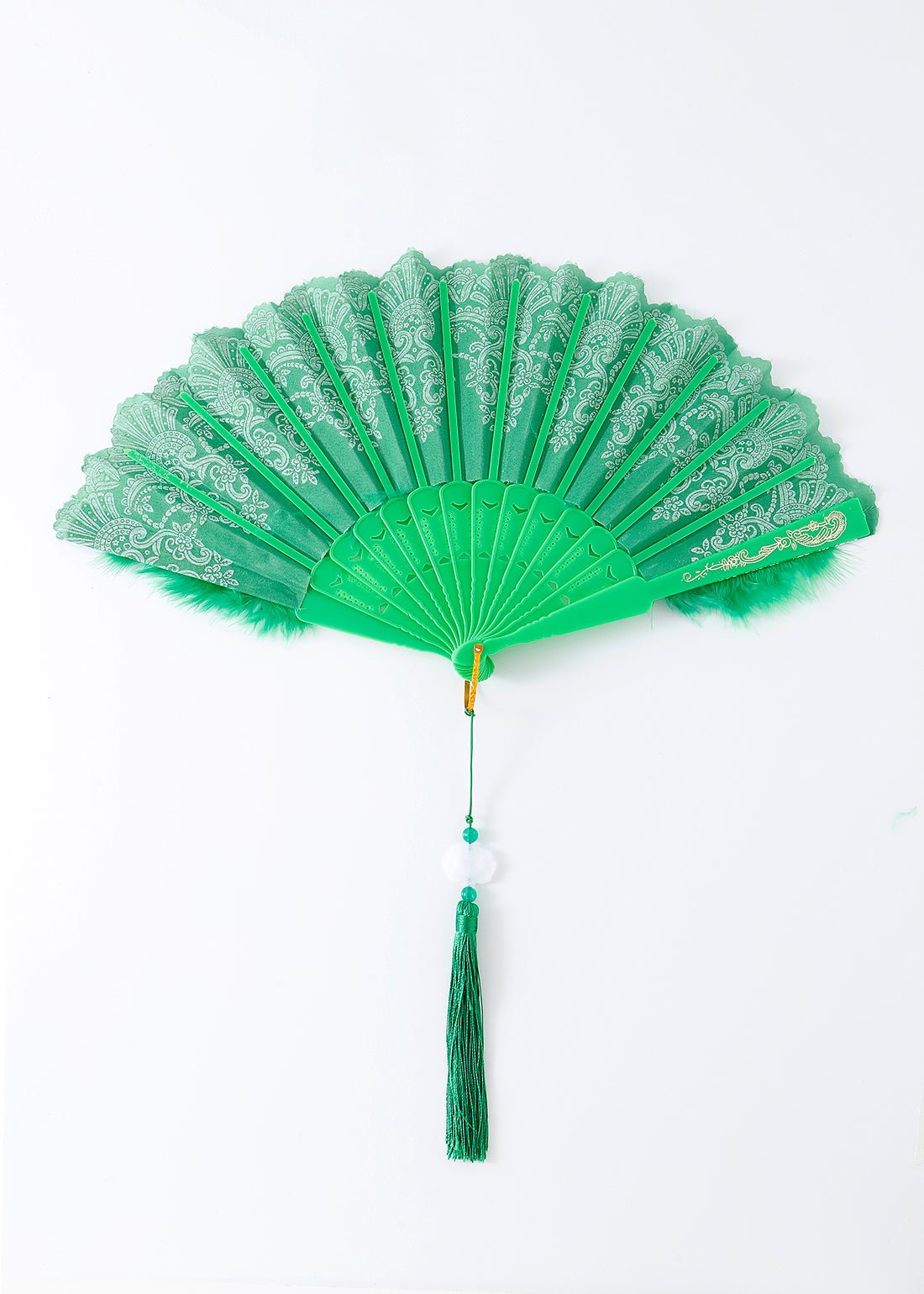 Green Feather Fan - ChillFit Rave