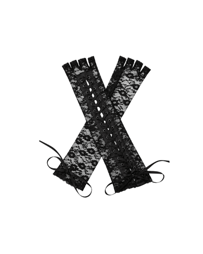 Lace Gloves- Black