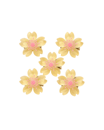 Mini Sakura Hair Clips- 5PC Yellow - ChillFit Rave