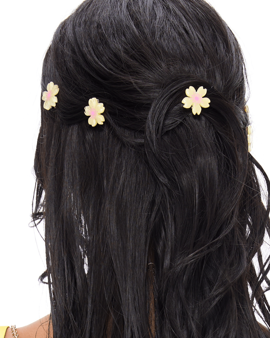 Mini Sakura Hair Clips- 5PC Yellow - ChillFit Rave