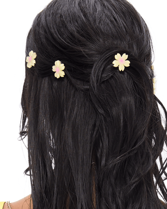 Mini Sakura Hair Clips- 5PC Yellow - ChillFit Rave