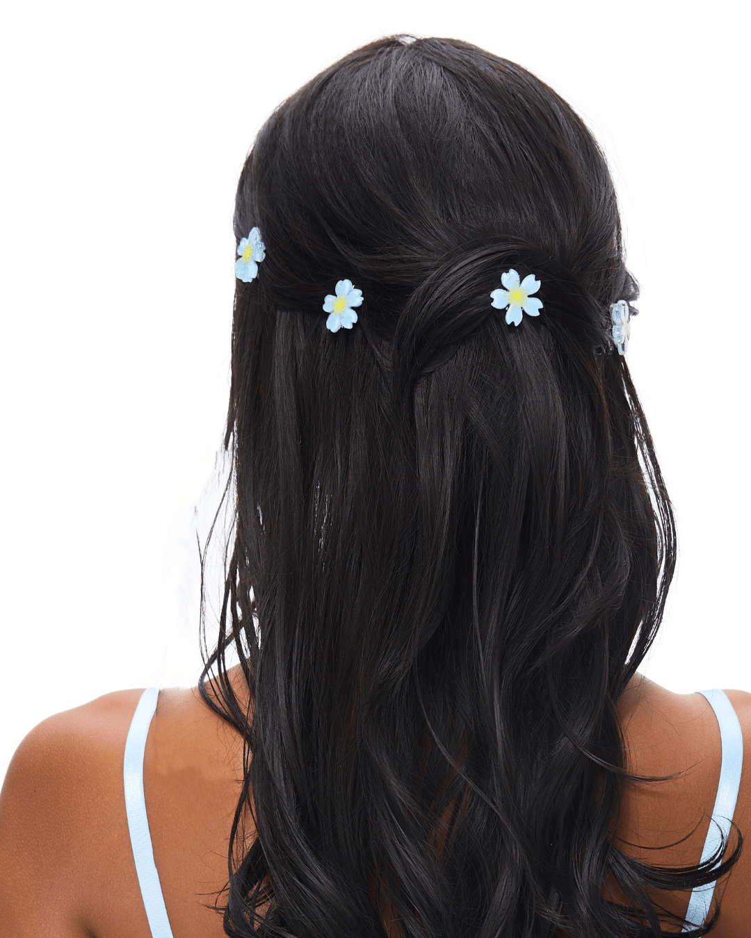 Mini Sakura Hair Clips- 5PCs Blue - ChillFit Rave