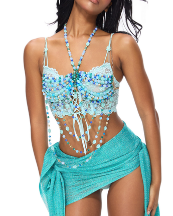 NIXIE- Beaded Top - ChillFit Rave