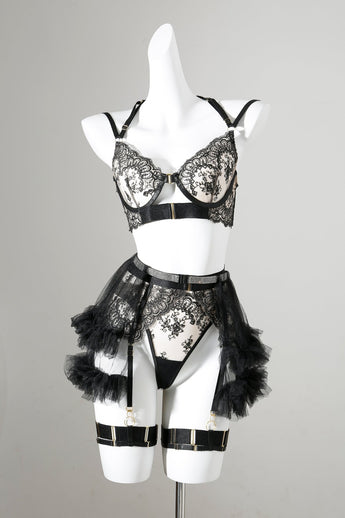 Onyx w Mini Skirt- Full Set - ChillFit Rave