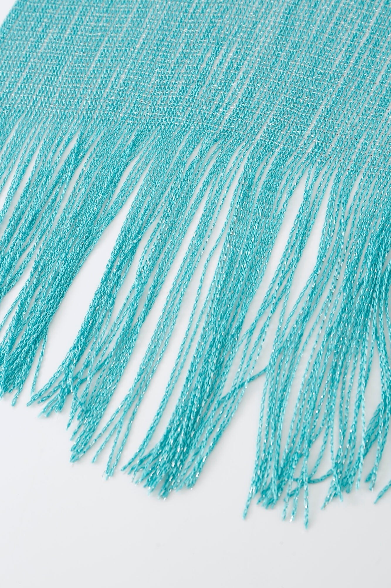 Pashmina - Aqua Solid Fringe - ChillFit Rave
