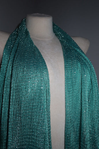 Pashmina - Aqua Solid Fringe - ChillFit Rave