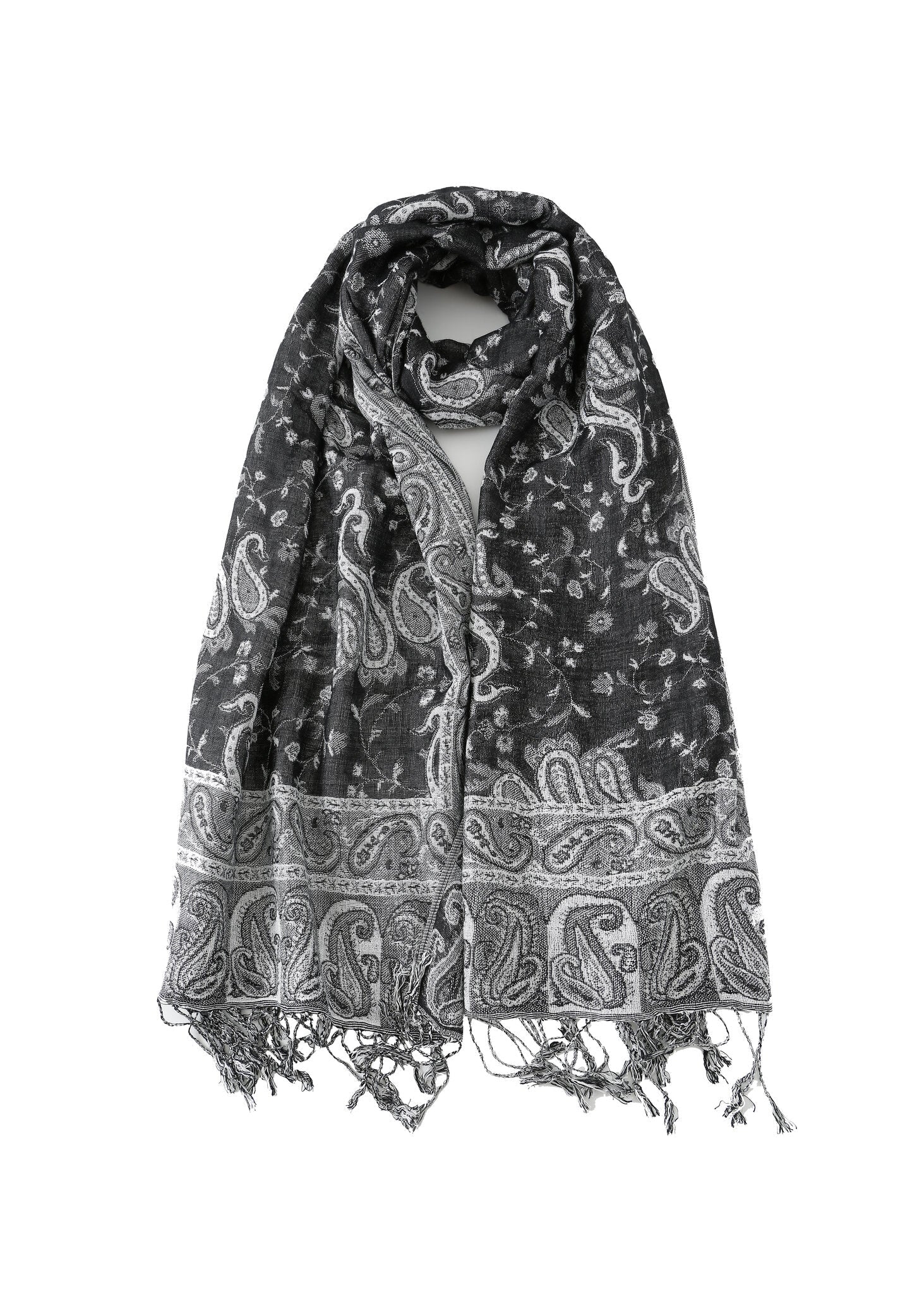 Pashmina - Black Prints - Chill Fit Rave