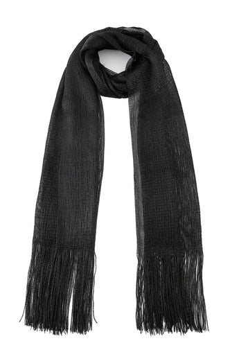 Pashmina - Black Sheer Fringe - ChillFit Rave