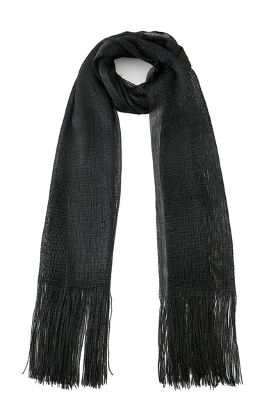 Pashmina - Black Sheer Fringe