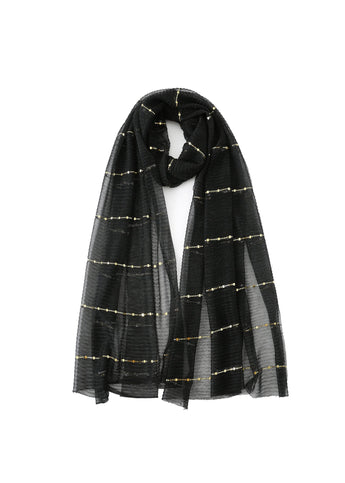 Pashmina - Black With Gold - Chill Fit Rave
