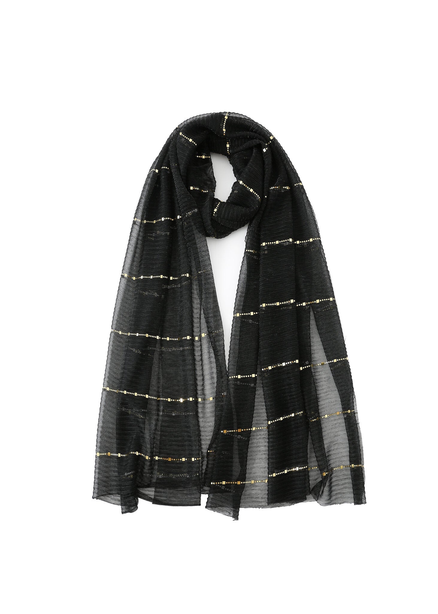 Pashmina - Black With Gold - Chill Fit Rave