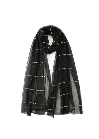 Pashmina - Black With Gold - Chill Fit Rave