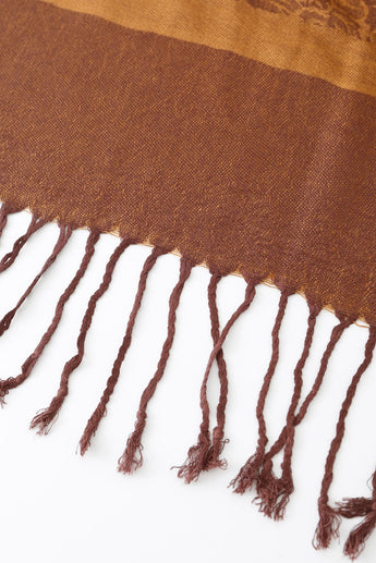 Pashmina - Caramel Paisley Fringe - ChillFit Rave