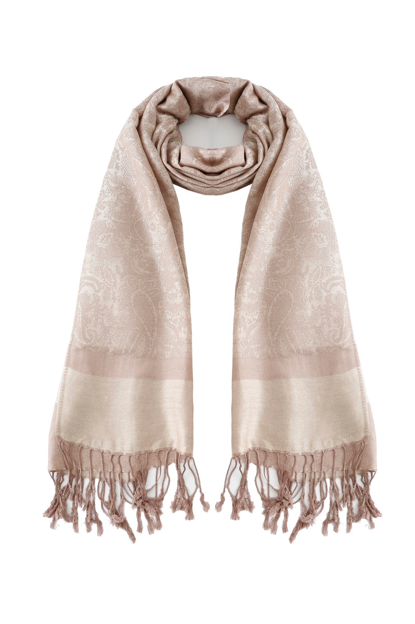 Pashmina - Champagne Paisley Fringe - ChillFit Rave