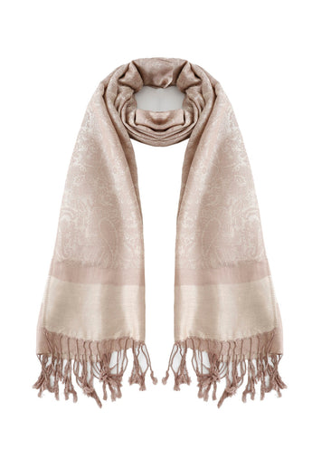 Pashmina - Champagne Paisley Fringe - ChillFit Rave