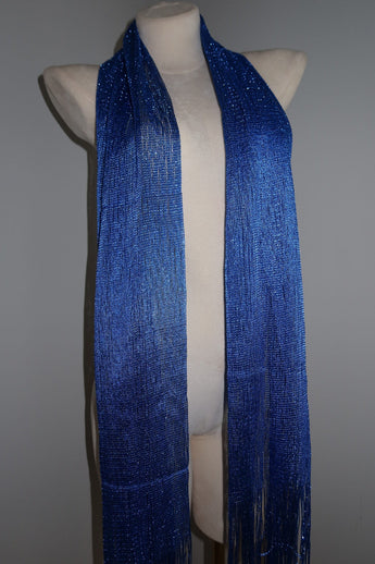 Pashmina - Cobalt Solid Fringe - ChillFit Rave
