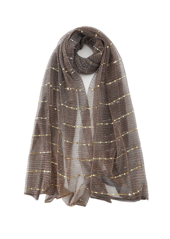 Pashmina - Coffee With Gold - Chill Fit Rave