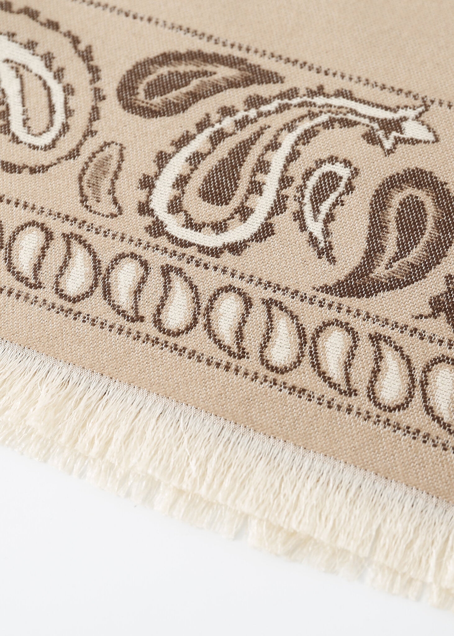 Pashmina - Cream Prints - Chill Fit Rave