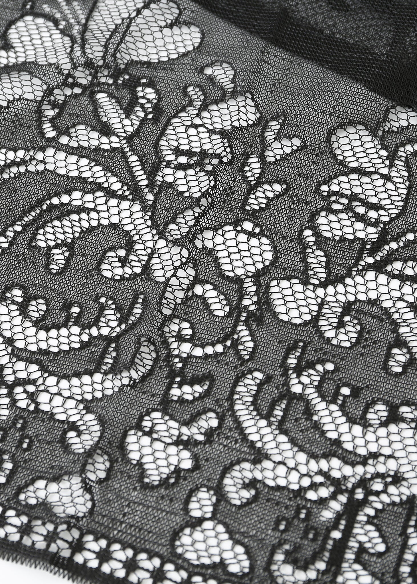 Pashmina - Fringed Black Lace - Chill Fit Rave