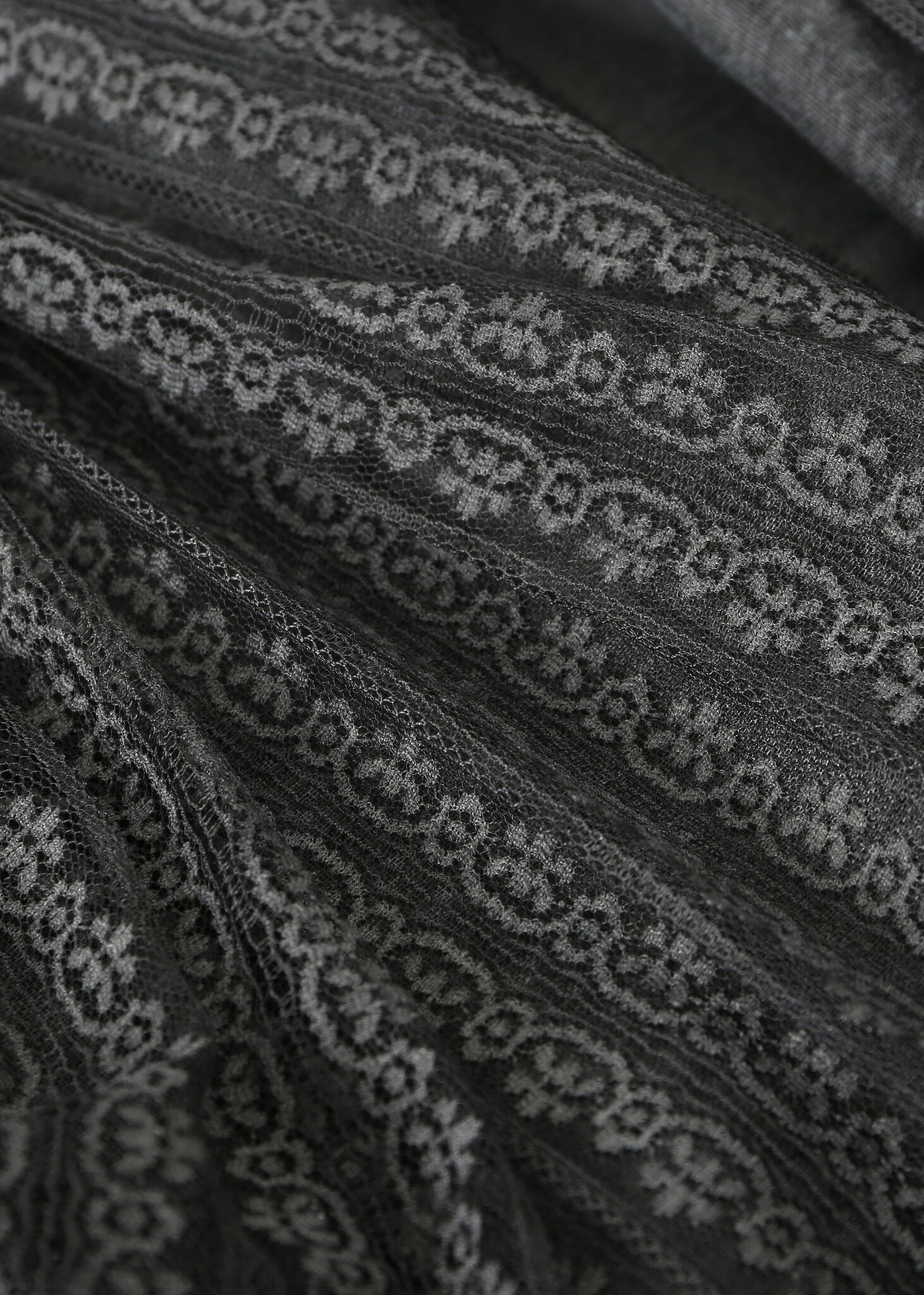 Pashmina - Fringed Gray Lace - Chill Fit Rave