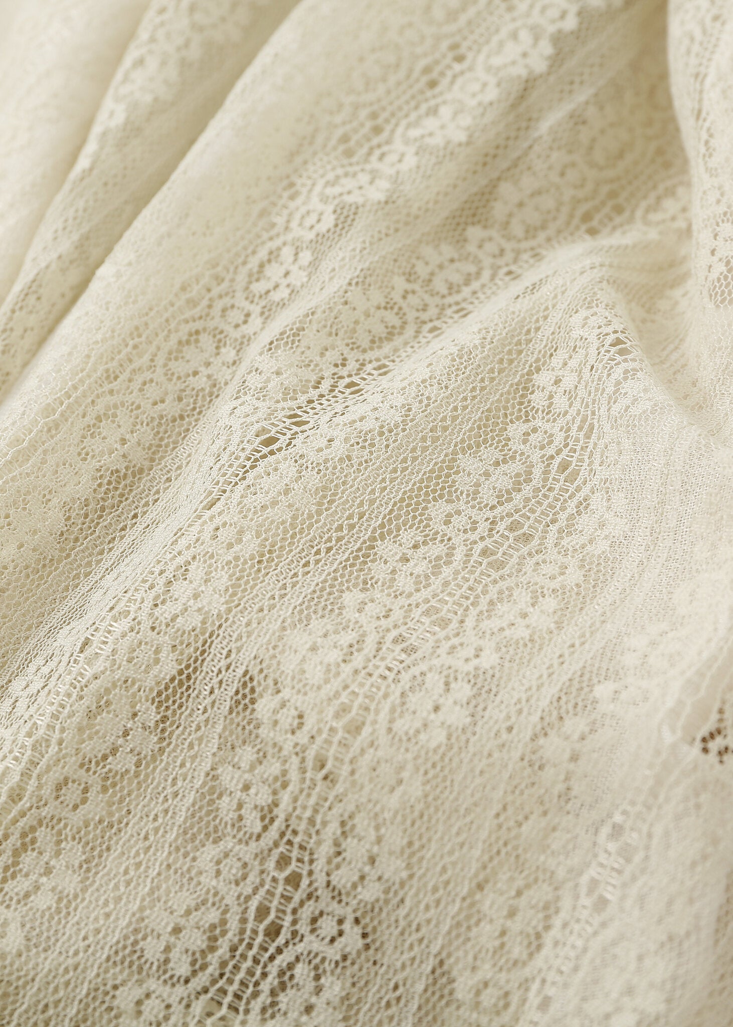Pashmina - Fringed Latte Lace - Chill Fit Rave