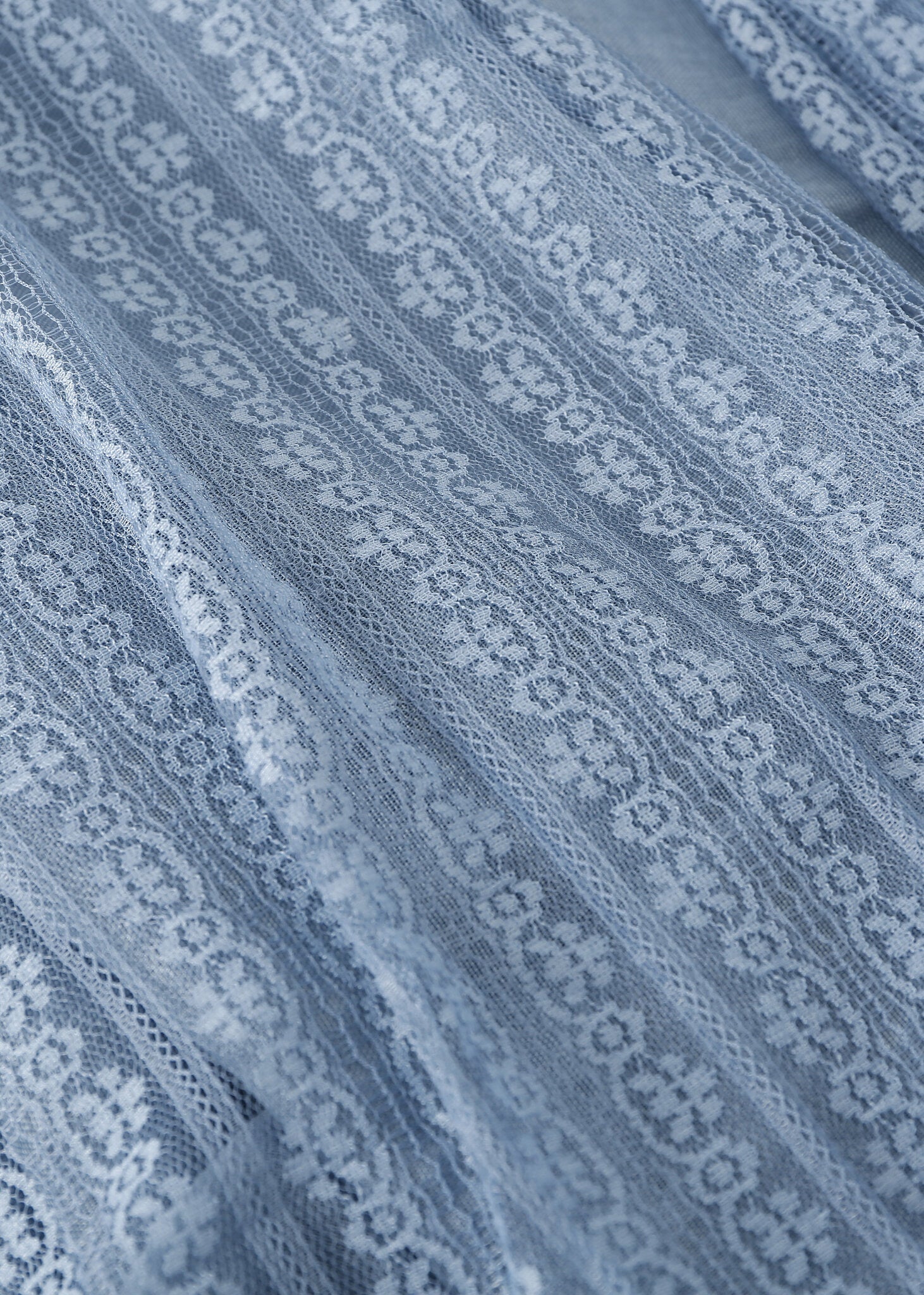 Pashmina - Fringed Sky Blue Lace - Chill Fit Rave