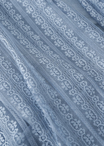 Pashmina - Fringed Sky Blue Lace - Chill Fit Rave