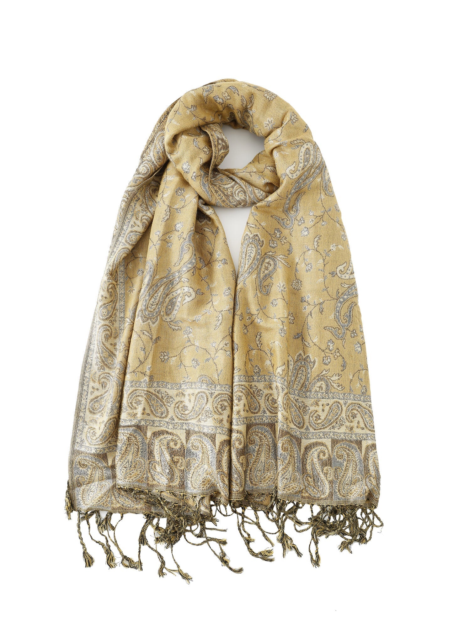 Pashmina - Gold Prints - Chill Fit Rave