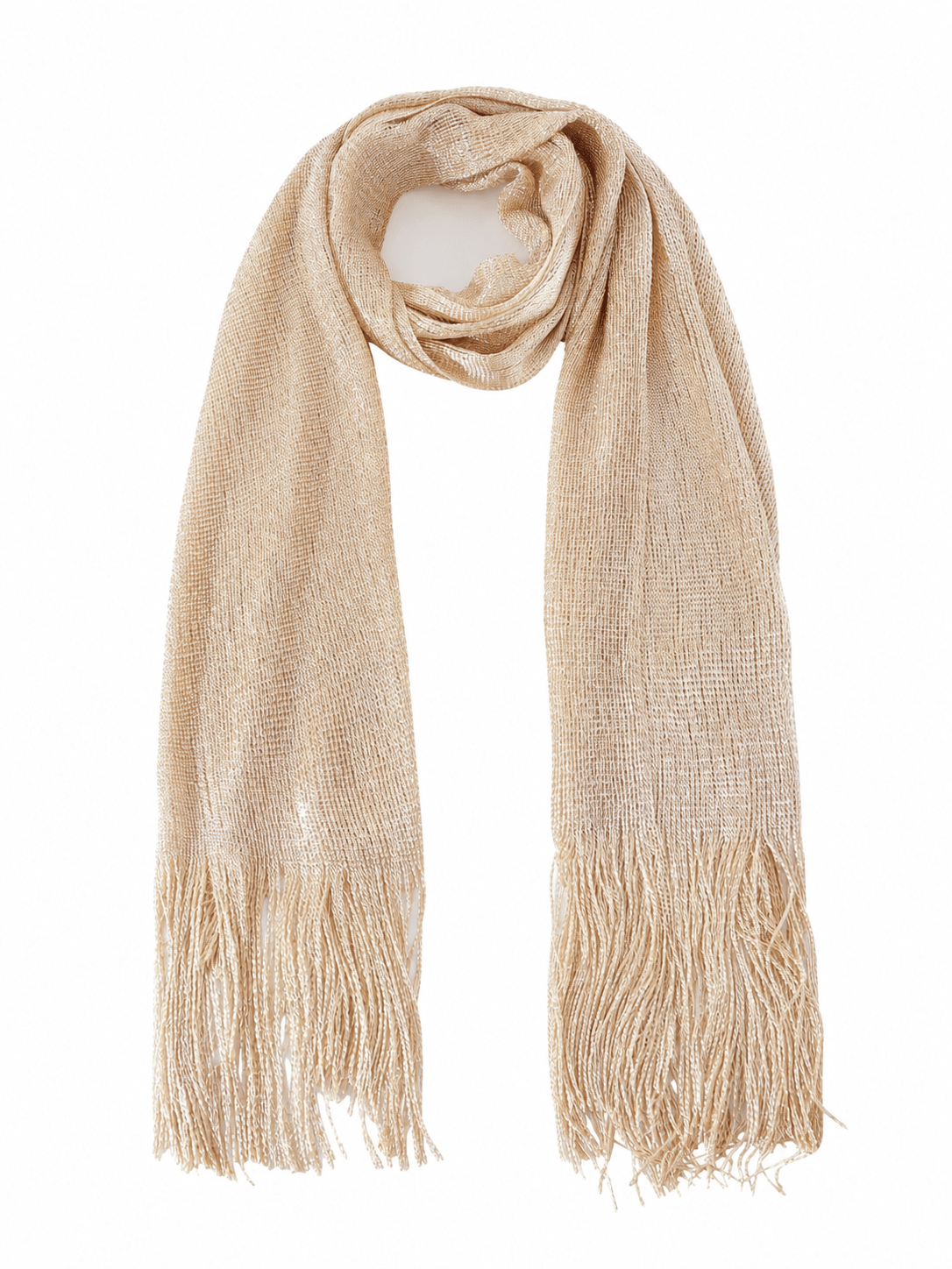 Pashmina- Gold Sheer Fringe - ChillFit Rave