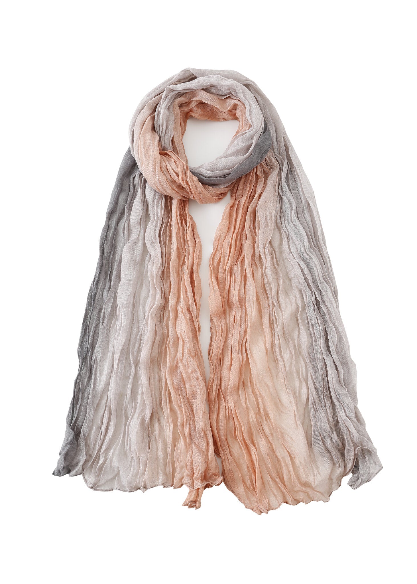 Pashmina - Peach Ash Crinkle - Chill Fit Rave
