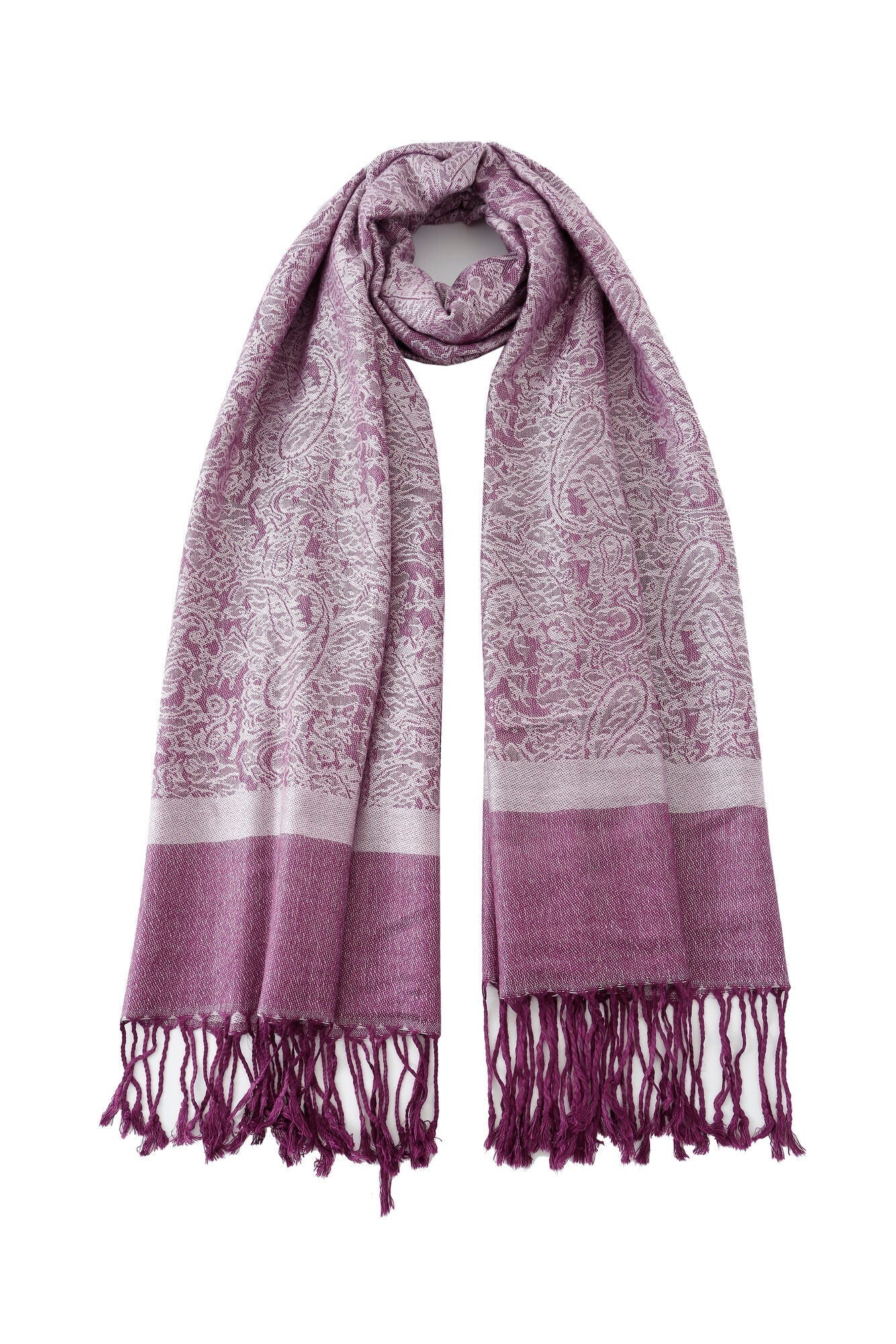 Pashmina - Purple Paisley Fringe - ChillFit Rave