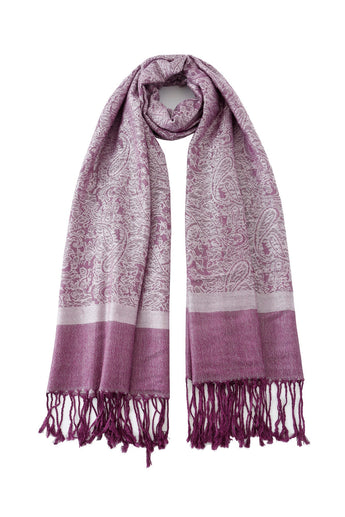 Pashmina - Purple Paisley Fringe - ChillFit Rave