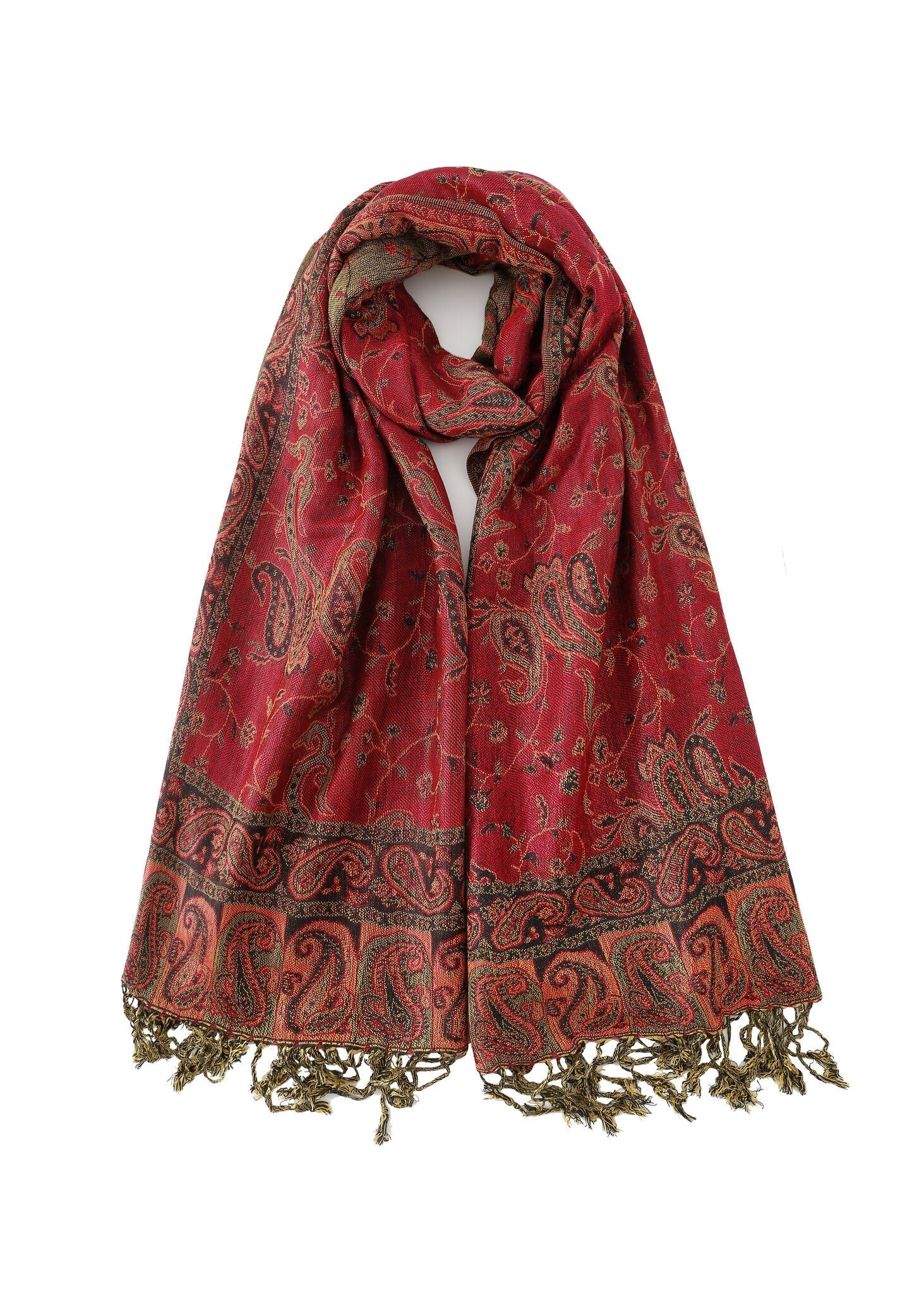 Pashmina - Red Prints - Chill Fit Rave