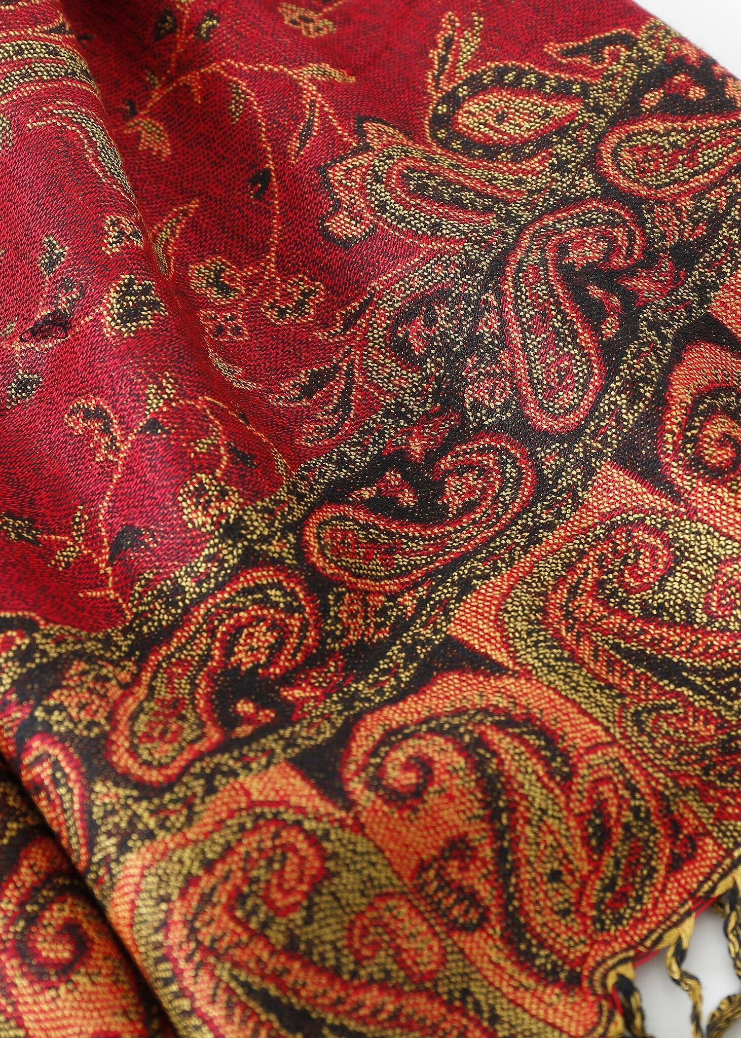 Pashmina - Red Prints - Chill Fit Rave